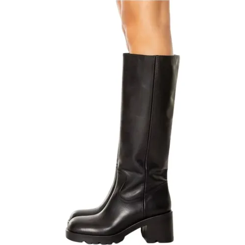 Leather Boot - Rubber Sole , female, Sizes: 3 UK - Strategia - Modalova