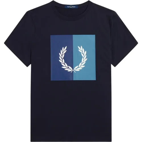 Laurel Wreath Grafik T-Shirt , Herren, Größe: M - Fred Perry - Modalova