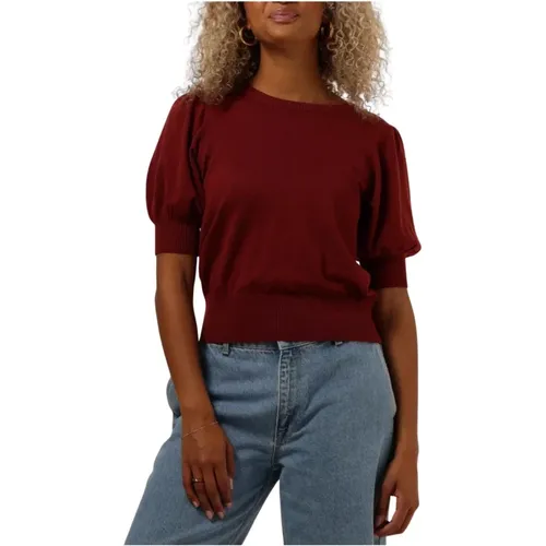 Strick Tee für Frauen, lässiger Stil,Strick Tee Tops,Liva Knit Tee Damen Tops,Korall Strick Tee Trendiges Top - Minus - Modalova