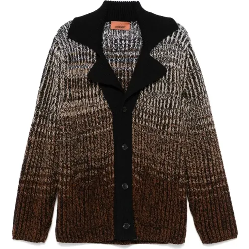 Cardigans, male, , Size: L Buttoned Cardigan in - Missoni - Modalova