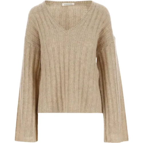 V-Neck Wool Blend Sweater , Damen, Größe: S - By Malene Birger - Modalova