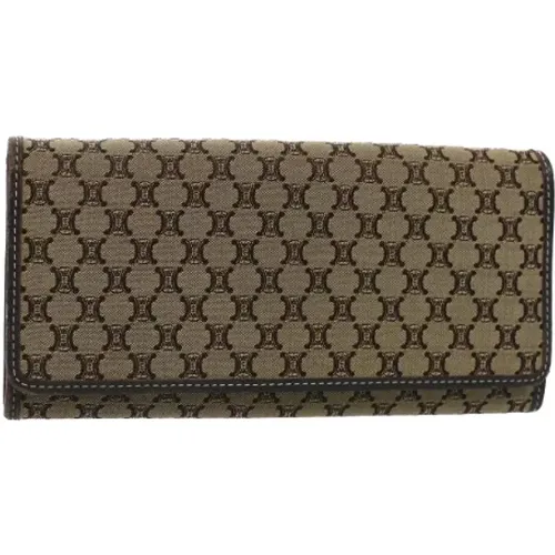 Pre-owned Wallets, female, , Size: ONE SIZE Pre-owned Canvas wallets - Celine Vintage - Modalova