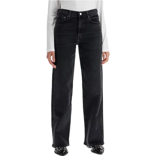 Schwarze Straight Harper Jeans für Frauen , Damen, Größe: W28 - Agolde - Modalova