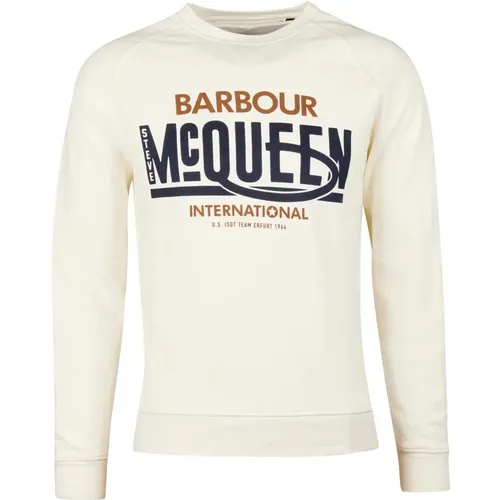 Randall Crew Sweatshirt in Whisper , Herren, Größe: S - Barbour - Modalova