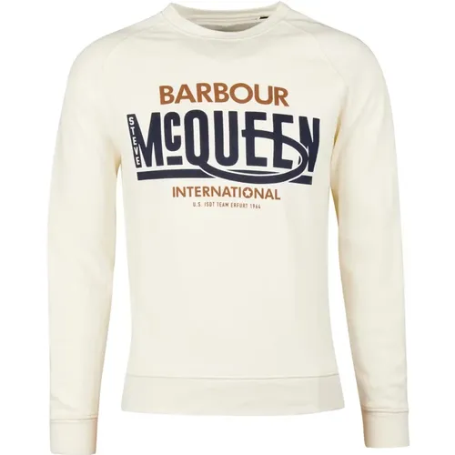 Randall Crew Sweatshirt in Whisper , male, Sizes: S, 2XL, L, M, XL - Barbour - Modalova