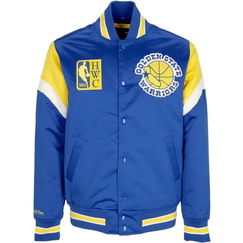 Bomber Jackets, male, , Size: M NBA Bomber Jacket Golden State Warriors - Mitchell & Ness - Modalova