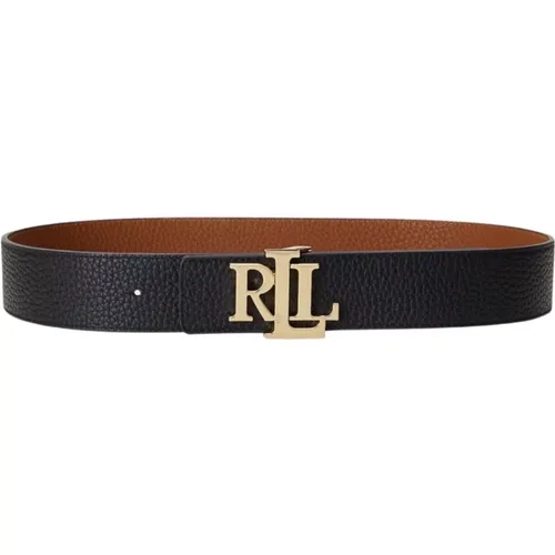 Belts, female, , Size: XS Reversible Leather Belt /Cognac - Ralph Lauren - Modalova