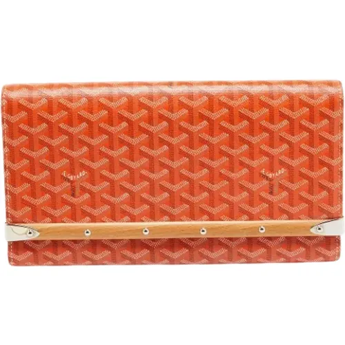 Pre-owned Wallets, female, , Size: ONE SIZE Pre-owned Leather clutches - Goyard Vintage - Modalova