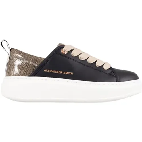 Schwarz Gold Eco Wembley Damen Sneakers , Damen, Größe: 38 EU - Alexander Smith - Modalova