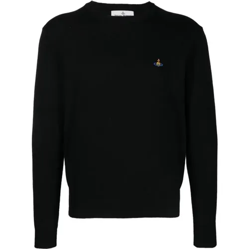 Schwarzer Crewneck Orb Pullover , Damen, Größe: S - Vivienne Westwood - Modalova