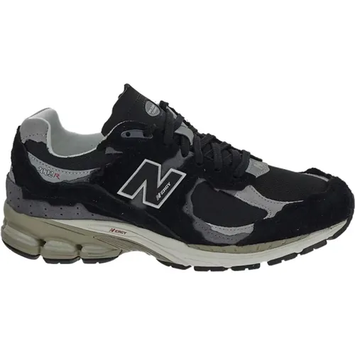 Schwarze Mesh & Wildleder Schnürsneaker - New Balance - Modalova