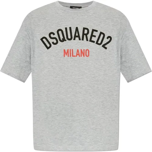 T-Shirts, male, , Size: 2XL Printed T-shirt - Dsquared2 - Modalova