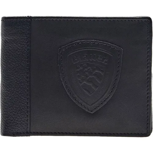 Wallets & Cardholders, male, , Size: ONE SIZE Leather Card Wallet Men - Blauer - Modalova