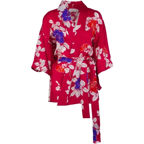Blumendruck Seiden Kimono , Damen, Größe: S - P.a.r.o.s.h. - Modalova
