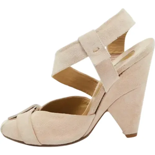 Pre-owned Suede heels , female, Sizes: 4 UK - Chloé Pre-owned - Modalova