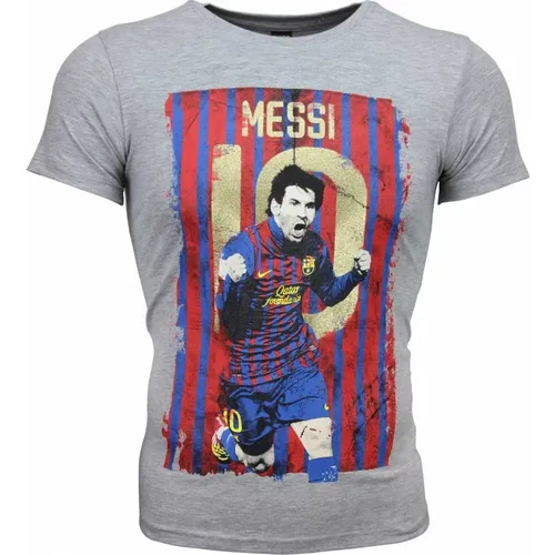Messi 10 Print Fußball - Herren T-Shirt - 1170G , Herren, Größe: L - Local Fanatic - Modalova