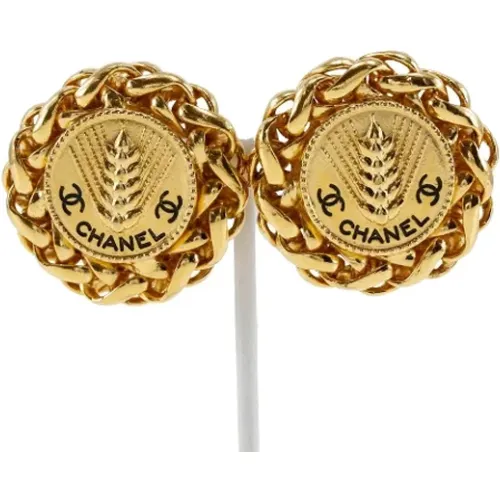 Pre-owned Jewellery, female, , Size: ONE SIZE Pre-owned Metal earrings - Chanel Vintage - Modalova