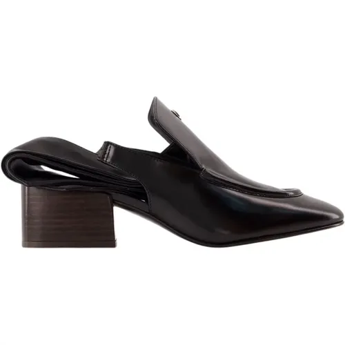 Schwarze Lederslingback-Loafer , Damen, Größe: 40 EU - Coperni - Modalova