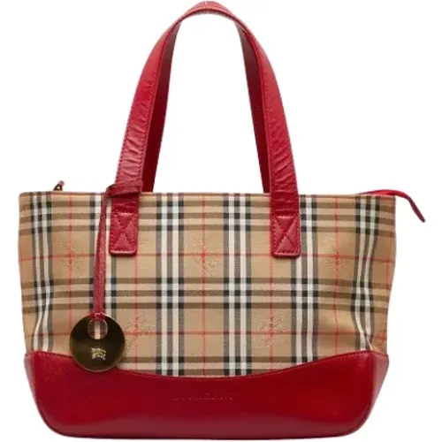 Pre-owned Canvas schultertasche , Damen, Größe: ONE Size - Burberry Vintage - Modalova