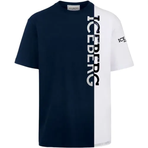 Short Sleeve Cotton Jersey T-shirt , male, Sizes: L, 2XL, M, S, XL - Iceberg - Modalova