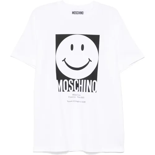 T-Shirts, male, , Size: M Smiley® Collaboration Crew Neck T-shirt - Moschino - Modalova