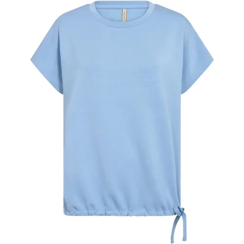 Casual Shirt mit Rundhalsausschnitt und Coolem Detail , Damen, Größe: L - Soyaconcept - Modalova