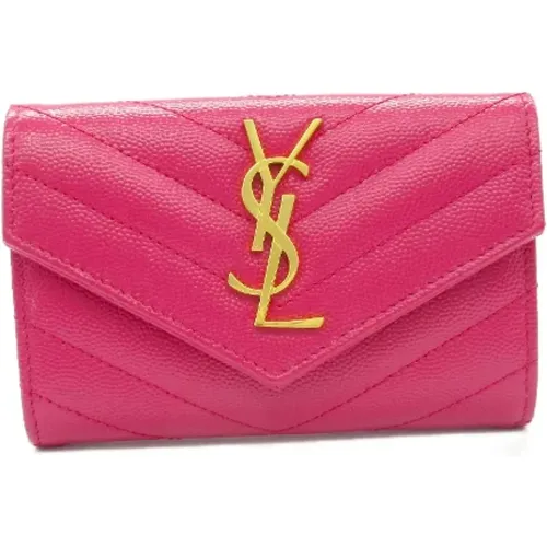 Pre-owned Wallets, female, , Size: ONE SIZE Pre-owned Leather wallets - Yves Saint Laurent Vintage - Modalova