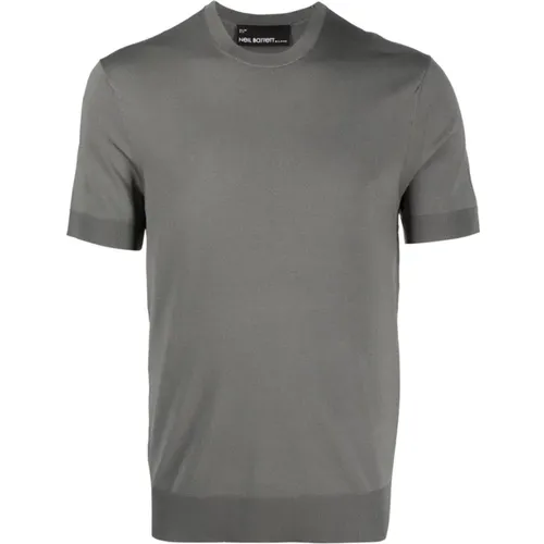 Grey T-Shirt - 100% Cotton , male, Sizes: XL, S - Neil Barrett - Modalova