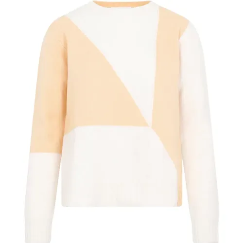 Orange Geometric Wool Sweater , female, Sizes: M - Jil Sander - Modalova