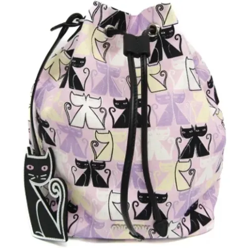 Pre-owned Bucket Bags, female, , Size: ONE SIZE Pre-owned Cotton shoulder-bags - Miu Miu Pre-owned - Modalova