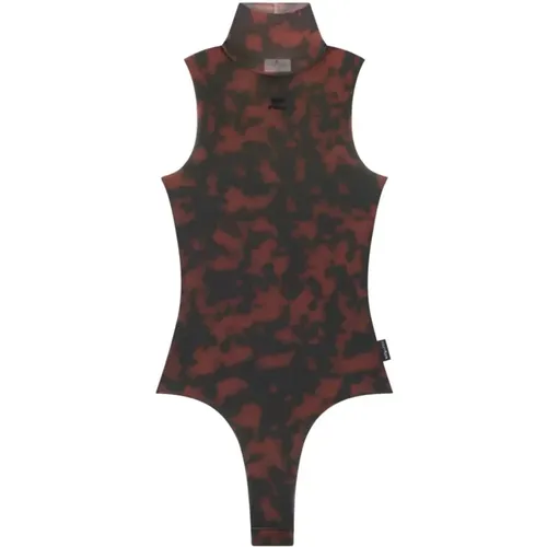 Tortoise High Neck Bodysuit , female, Sizes: S - Courrèges - Modalova