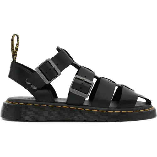 Caged Sandals Logo Leather , male, Sizes: 10 UK, 8 UK - Dr. Martens - Modalova