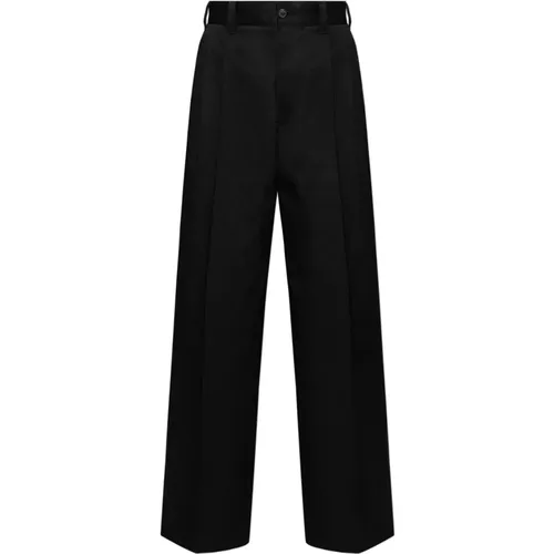 Wide Trousers, male, , Size: M Pants with logo - Maison Margiela - Modalova