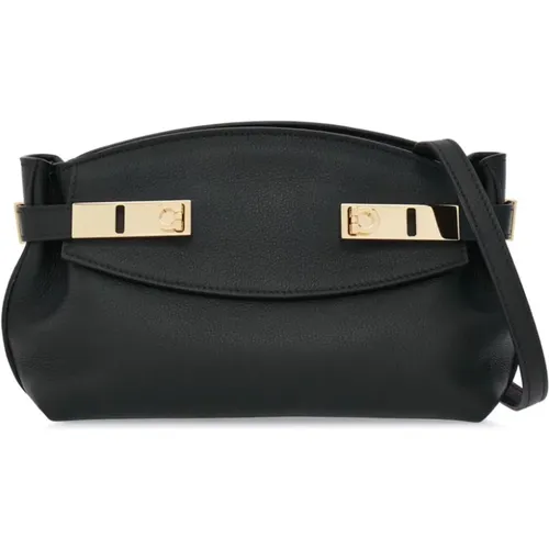 Leather Shoulder Bag Gancini , female, Sizes: ONE SIZE - Salvatore Ferragamo - Modalova