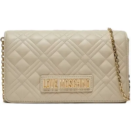 Cross Body Bags, female, , Size: ONE SIZE Stylish Ivory Bags for Women - Love Moschino - Modalova