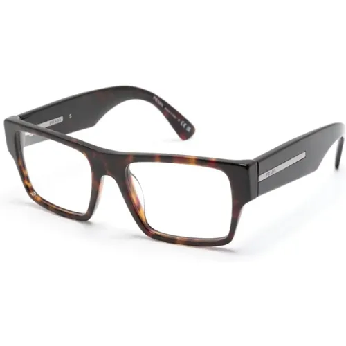 Havana Optical Frame , male, Sizes: 52 MM - Prada - Modalova