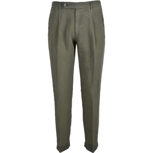 Straight Trousers, male, , Size: 2XL Lyocell Linen Pants - Berwich - Modalova