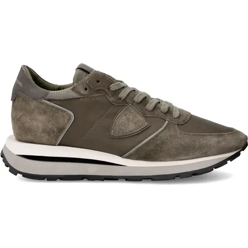 Sneakers Tropez Haute Running Men, Military , Herren, Größe: 45 EU - Philippe Model - Modalova