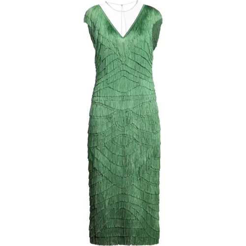 Fringed Midi Dress , female, Sizes: L - Dolce & Gabbana - Modalova