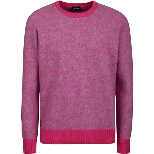 Wool Roundneck Sweater , male, Sizes: L, XL, 2XL, M - Drumohr - Modalova