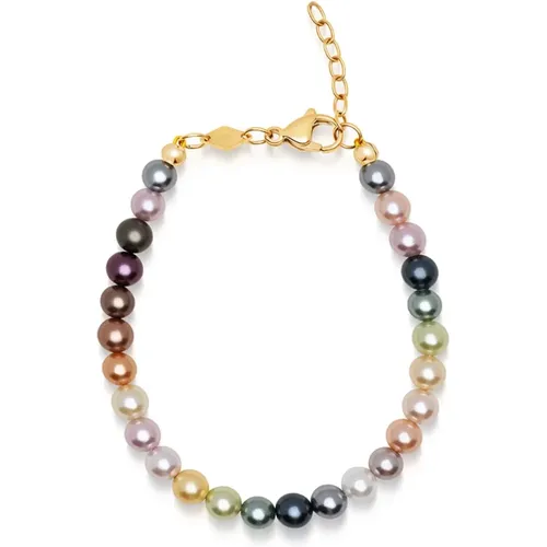 Women's Rainbow Pearl Bracelet , female, Sizes: XS, S, M - Nialaya - Modalova