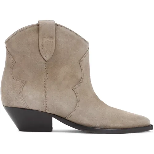 Taupe Leder Stiefeletten - Isabel marant - Modalova