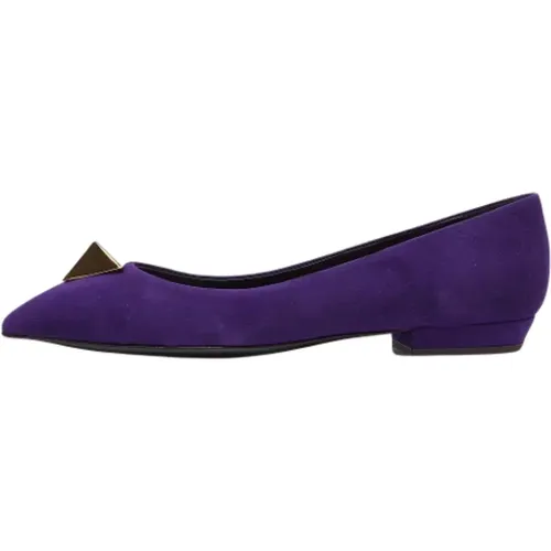 Pre-owned Suede flats , female, Sizes: 4 1/2 UK - Giuseppe Zanotti Pre-owned - Modalova