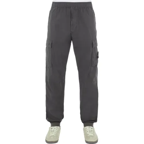 Stahlgraue Cargo Hose Tapered Fit , Herren, Größe: W30 - Stone Island - Modalova