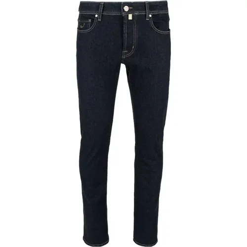 Dunkelblaue Slim Fit Denim Jeans - Jacob Cohën - Modalova