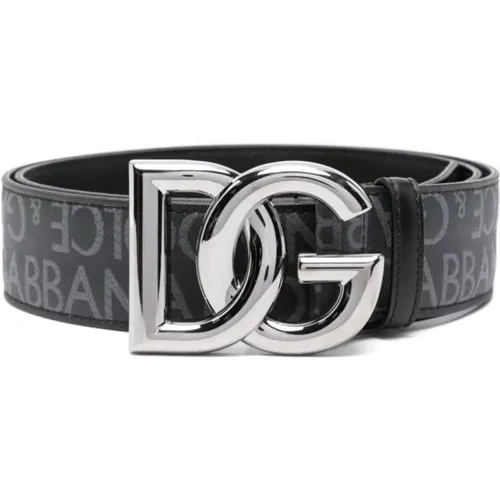 Logo-buckle detail jacquard belts , male, Sizes: 85 CM, 110 CM, 100 CM, 90 CM, 105 CM - Dolce & Gabbana - Modalova