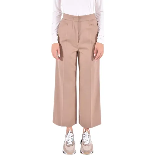 Cropped Wool Pants with Side Pockets , female, Sizes: S, XS - Max Mara Studio - Modalova