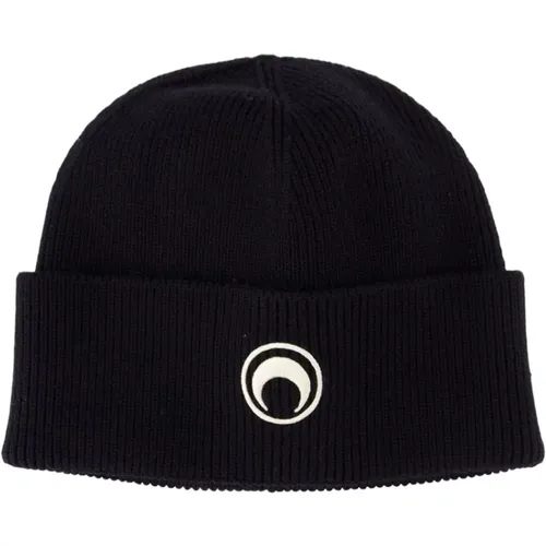 Beanies, unisex, , Size: ONE SIZE Wool Beanie Hat - Marine Serre - Modalova