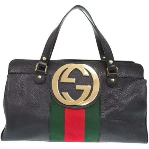 Pre-owned Tote Bags, female, , Size: ONE SIZE Pre-owned Leather handbags - Gucci Vintage - Modalova