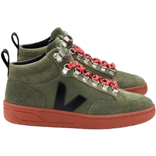 Sneakers, male, , Size: 3 US Olive Black-Rust Roraima Suede Sko - Veja - Modalova